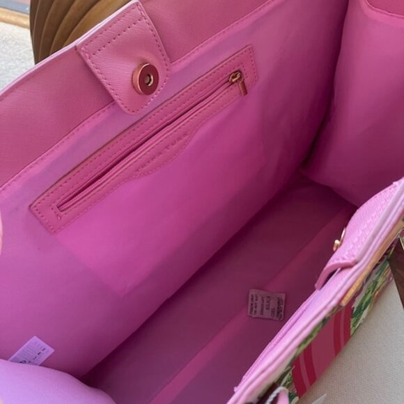 NWT TRINA TURK large tote bag with shoulder strap butterflies - Picture 7 of 8